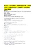 BIOL 251&colon; Anatomy & Physiology Exam 1 Study Guide &ndash; Key Concepts&comma; Definitions & Revision Notes &lpar;2026&rpar;