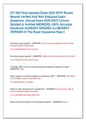 CIT 594 Final Updated Exam 2026 WITH Recent  Newest Verified And Well Analyzed Exam  Questions  &lpar;Actual Exam 2026-2027&rpar; Correct  Detailed & Verified ANSWERS &lpar;100&percnt; Accurate  Solutions&rpar; ALREADY GRADED A&plus;&vert;&vert;NEWEST  VERSION Of The Exam Guarantee Pass&excl;&excl; 
