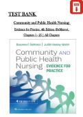 Community & Public Health Nursing&colon; Evidence for Practice &lpar;4th Edition&rpar; &ndash; Study Guide & Practice Questions &lpar;Chapters 1&ndash;25 Complete&rpar;