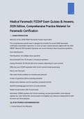  Medical Paramedic FISDAP Exam Quizzes & Answers&comma; 2026 Edition&comma; Comprehensive Practice Material for Paramedic Certification