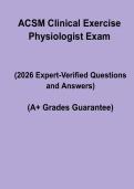 ACSM Clinical Exercise Physiologist Exam Study Guide & Prep PDF