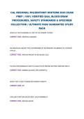 CAL REGIONAL PHLEBOTOMY MIDTERM 2026 EXAM PREP &vert; 100&percnt; VERIFIED Q&A&comma; BLOOD DRAW PROCEDURES&comma; SAFETY STANDARDS & SPECIMEN COLLECTION &vert; ULTIMATE PASS GUARANTEE STUDY PACK