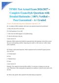 TFM01 Complete Test Exam Actual Exam 2026&sol;2027 &ndash; Complete Exam-Style Questions with Detailed Rationales &vert; 100&percnt; Verified &ndash; Pass Guaranteed &ndash; A&plus; Graded