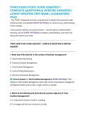 TFM01 EXAM STUDY GUIDE 2026&sol;2027 &vert; COMPLETE QUESTIONS & VERIFIED ANSWERS &vert; LATEST UPDATED TEST BANK &vert; GUARANTEED PASS