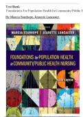 Test Bank Foundations for Population Health in Community&sol;Public Health Nursing by Marcia Stanhope & Jeanette Lancaster &lpar;ISBN 9780323753146&rpar; Complete Chapters Verified Questions and Answers for Exam Prep 2026 A&plus;