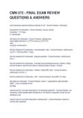 CMN 572 - FINAL EXAM REVIEW QUESTIONS AND ANSWERS