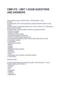 CMN 572 - UNIT 1 EXAM QUESTIONS AND ANSWERS