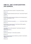 CMN 572 - UNIT 4 EXAM QUESTIONS AND ANSWERS