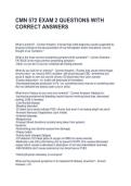 CMN 572 EXAM 2 QUESTIONS WITH CORRECT ANSWERS