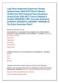 Lead Paint Abatement Supervisor Review  Updated Exam 2026 WITH Recent Newest  Verified And Well Analyzed Exam Questions   &lpar;Actual Exam 2026-2027&rpar; Correct Detailed &  Verified ANSWERS &lpar;100&percnt; Accurate Solutions&rpar;  ALREADY GRADED A&plus;&vert;&vert;NEWEST VERSION Of  The Exa