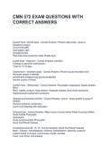 CMN 572 EXAM QUESTIONS WITH CORRECT ANSWERS