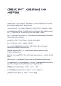 CMN 572 UNIT 1 QUESTIONS AND ANSWERS