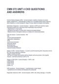 CMN 572 UNIT 4 CKD QUESTIONS AND ANSWERS