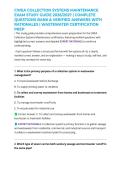 CWEA COLLECTION SYSTEMS MAINTENANCE EXAM STUDY GUIDE 2026&sol;2027 &vert; COMPLETE QUESTIONS BANK & VERIFIED ANSWERS WITH RATIONALES &vert; WASTEWATER CERTIFICATION PREP