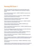Nursing 202 Exam 1 Questions And Answers &vert; 2026 Updated Solutions &vert; 100&percnt; Correct Answers