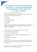 EICA Mobile Crane & Digger Derrick Exam Actual Exam 2026&sol;2027 &ndash; Complete Exam-Style Questions with Detailed Rationales &vert; 100&percnt; Verified &ndash; Pass Guaranteed &ndash; A&plus; Graded