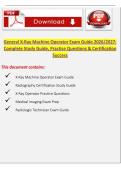 General X-Ray Machine Operator Exam Guide 2026&ndash;2027 &vert; Complete Study Guide&comma; Practice Questions & Certification Success