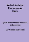 Medical Assisting Pharmacology Study Guide & Exam Prep PDF