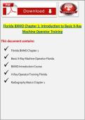 Florida BXMO Chapter 1&colon; Introduction to Basic X-Ray Machine Operator Training &vert; Study Notes 2026&ndash;2027