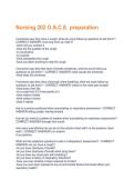 Nursing 202 O&period;S&period;C&period;E&period; preparation Questions and answers latest update