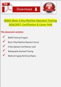 BXMO &lpar;Basic X-Ray Machine Operator&rpar; Training 2026&ndash;2027 &vert; Certification & Career Path Guide