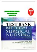 Test Bank &ndash; Lewis&rsquo;s Medical-Surgical Nursing &lpar;10th Edition&rpar;&colon; Chapters 1&ndash;68 Questions&comma; Answers and Rationales Study Guide
