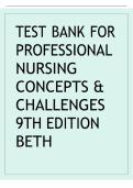 Test Bank For Professional Nursing Concepts Challenges 9th Edition Beth Blackmm &vert; Latest Update&excl;&excl;&excl;&excl;
