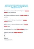 HONDROS NURSING 160 EXAM 2 NEWEST 2026  QUESTIONS and CORRECT DETAILED ANSWERS  ALREADY GRADED A&plus; 
