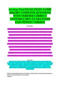 Serology Final Exam Study Guide 2026 &vert; Complete Review Description&colon; Final exam preparation guide covering all serology topics&period; Keywords&colon; serology final&comma; study guide 2026&comma; exam prep&comma; lab science
