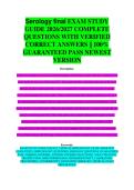 Serology Final Exam Study Notes &vert; Review & Key Concepts Description&colon; Summary notes for quick revision of serology final exam topics&period; Keywords&colon; serology final notes&comma; study guide&comma; exam review&comma; medical training