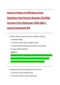 Klaviyo Product Certification Exam  Questions And Correct Answers &lpar;Verified  Answers&rpar; Plus Rationales 2026 Q&A &vert;  Instant Download Pdf