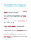 Home Health Aide Exam Newest 2026 Questions  and Correct Detailed Answers Already Graded A&plus; 