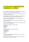 HTH 100 EXAM 2 QUESTIONS AND ANSWERS ALL CORRECT