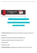 NR 548 Psychiatric Assessment for Psychiatric-Mental Health Nurse Practitioner&colon; Exam 2 &lpar;Weeks 3&ndash;4 Covered&rpar; Questions with Answers and Rationales