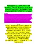 Serology LO Study Guide 2026 &vert; Learning Objectives & Exam Prep Description&colon; Study guide based on learning objectives for serology exam preparation&period; Keywords&colon; serology LO&comma; study guide 2026&comma; exam prep&comma; lab science