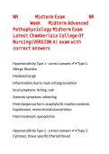 NR507 Advanced Pathophysiology Mid Term exam with correct answers