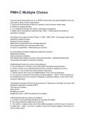 PMH-C Multiple Choice2026&sol;2027  Questions and Verified Solutions  