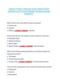 Indiana Primary Instructor Exam Newest 2026  Questions and Correct Detailed Answers Already  Graded A&plus; 