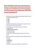 New York Master Electrician Licensing Exam &ndash;  Practice Test Questions And Correct Answers  &lpar;Verified Answers&rpar; Plus Rationales 2026 Q&A &vert;  Instant Download Pdf 