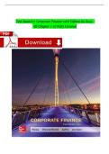 Test Bank &ndash; Corporate Finance &lpar;12th Edition&rpar; by Ross&colon; Complete Chapters 1&ndash;27 Questions&comma; Answers and Rationales Study Guide