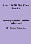 ACSM EP-C Exam Practice Questions Study Guide & Prep PDF