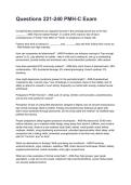 Questions 221-240 PMH-C Exam 2026&sol;2027 Questions And Correct  Detailed  Answers With Rationales 