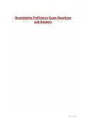 Quantitative Proficiency Exam Questions and Answers