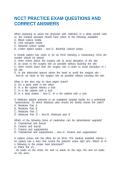 NCCT PRACTICE EXAM QUESTIONS AND CORRECT ANSWERS