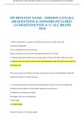 RN HESI Exit Exam Version 3 Questions and Answers &vert; 160 Item Practice Set
