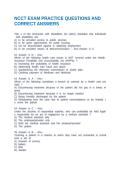 NCCT EXAM PRACTICE QUESTIONS AND CORRECT ANSWERS