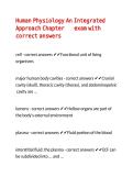 Human Physiology An Integrated Approach Chapter 3 exam with correct answers