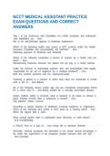 NCCT EXAM PRACTICE QUESTIONS AND CORRECT ANSWERS