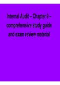 Internal Audit Chapter 9 Comprehensive Study Guide Exam Review Material 2025&sol; 2026