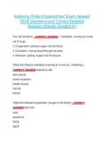 Kettering Patient Assessment Exam Newest  2026 Questions and Correct Detailed  Answers Already Graded A&plus;
